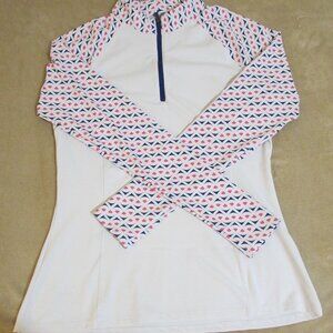 KYODAN Women's Activewear Golf Quarter Zip Long Sleeve Shirt Size XS  (A)